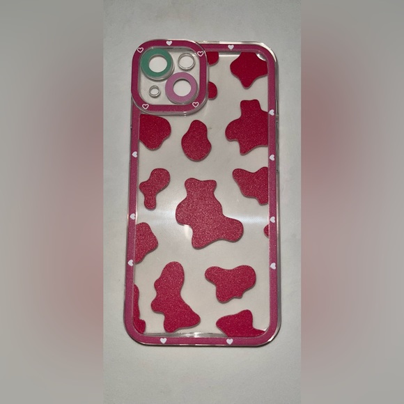 iPhone 13 Pink Cow Design Soft Phone Case - Picture 4 of 5